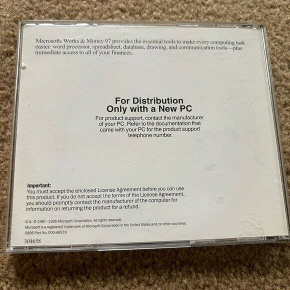 Microsoft Works & Microsoft Money Designed For Windows 95 *No Code* - Picture 2 of 3